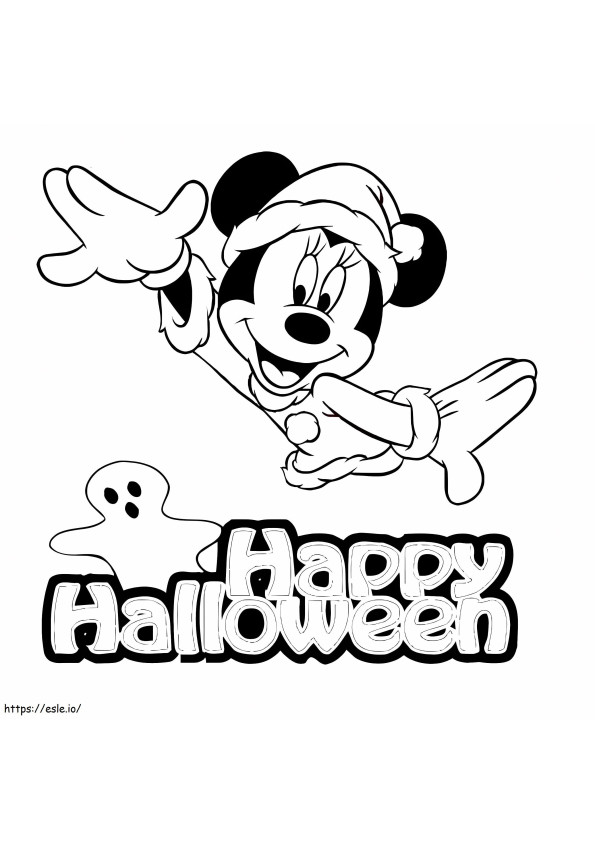 Halloween Minnie coloring page