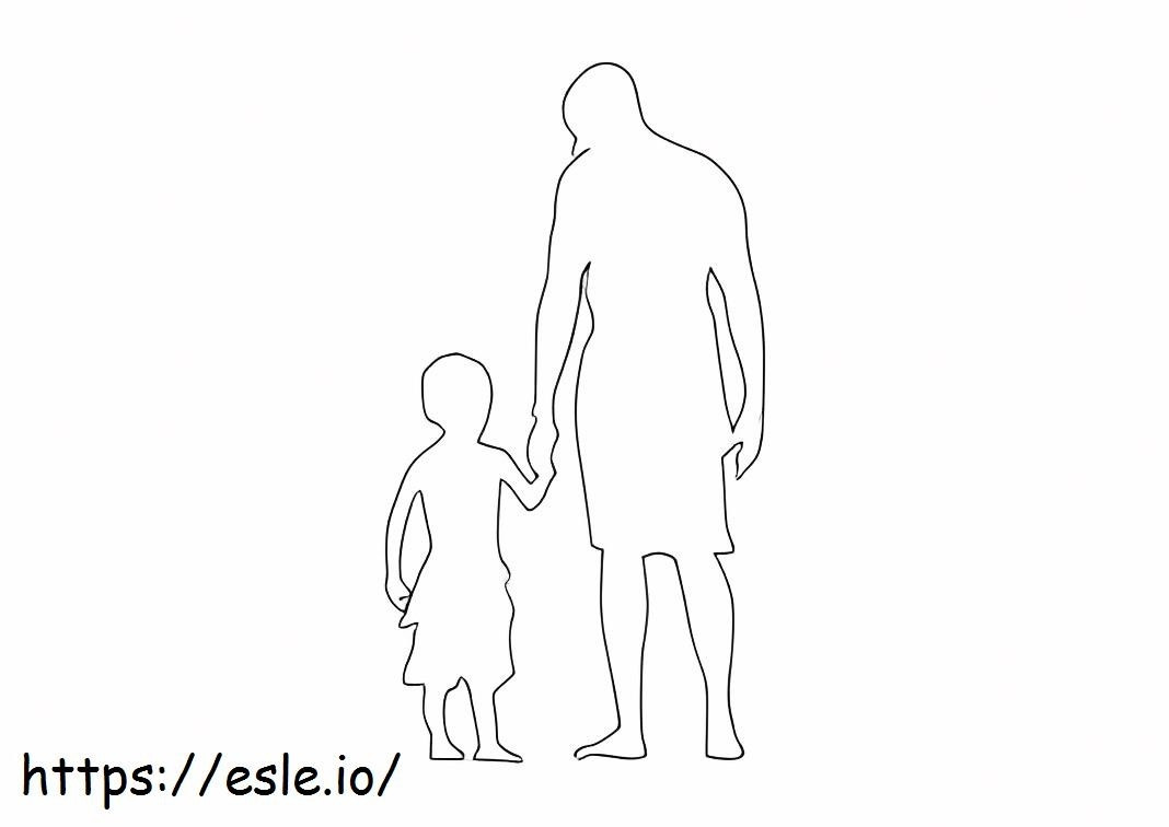 Schemat ojca i syna kolorowanka
