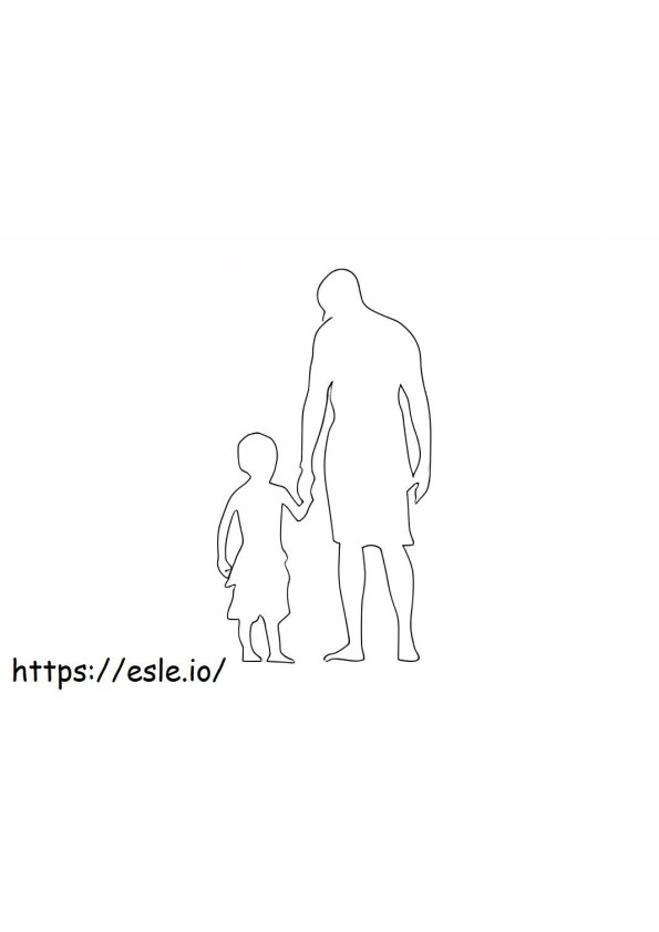 Schemat ojca i syna kolorowanka