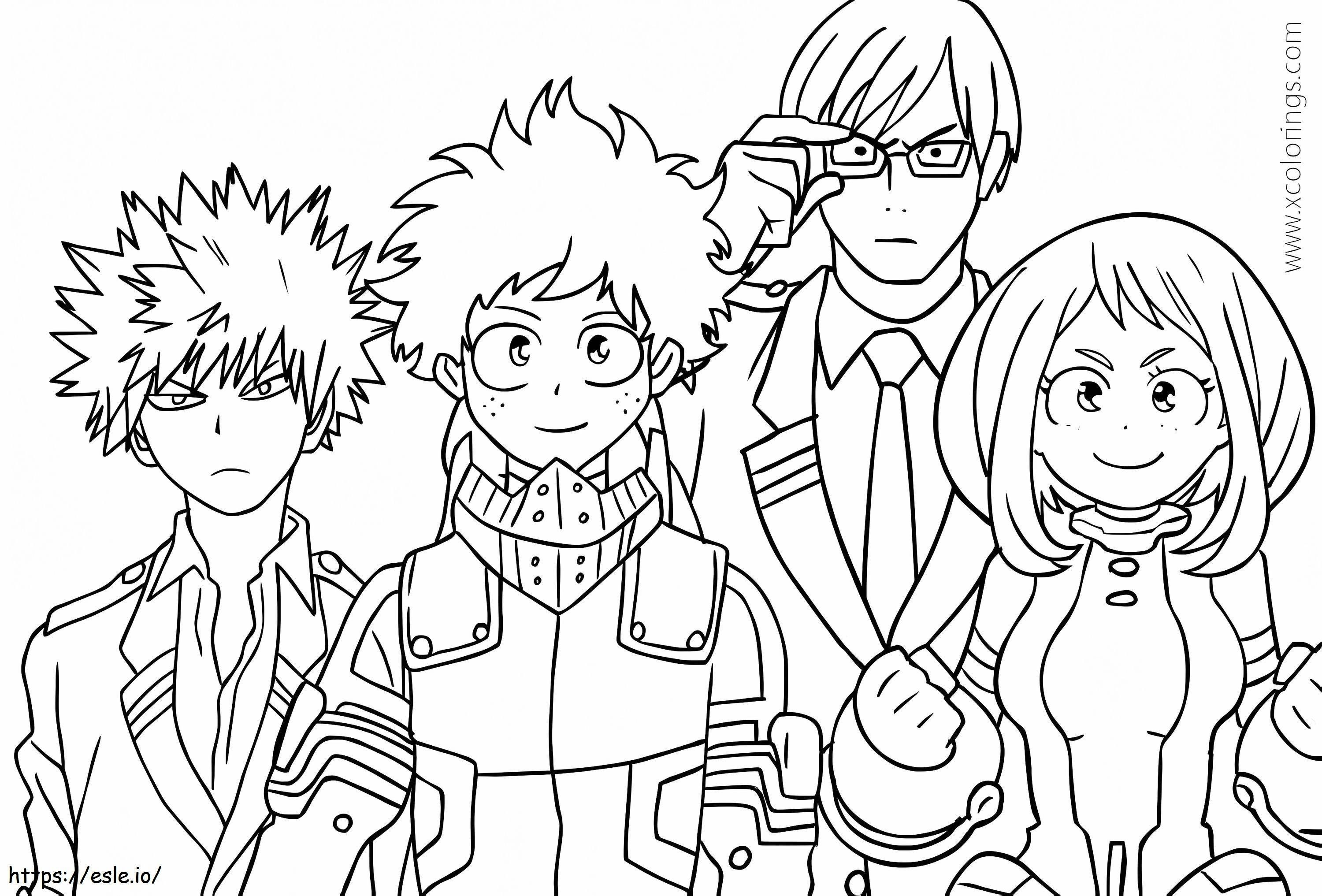 Midoriya'S Friends coloring page