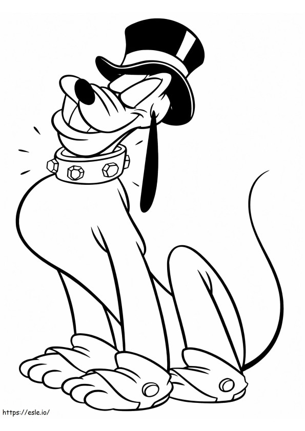 Stunning Pluto coloring page