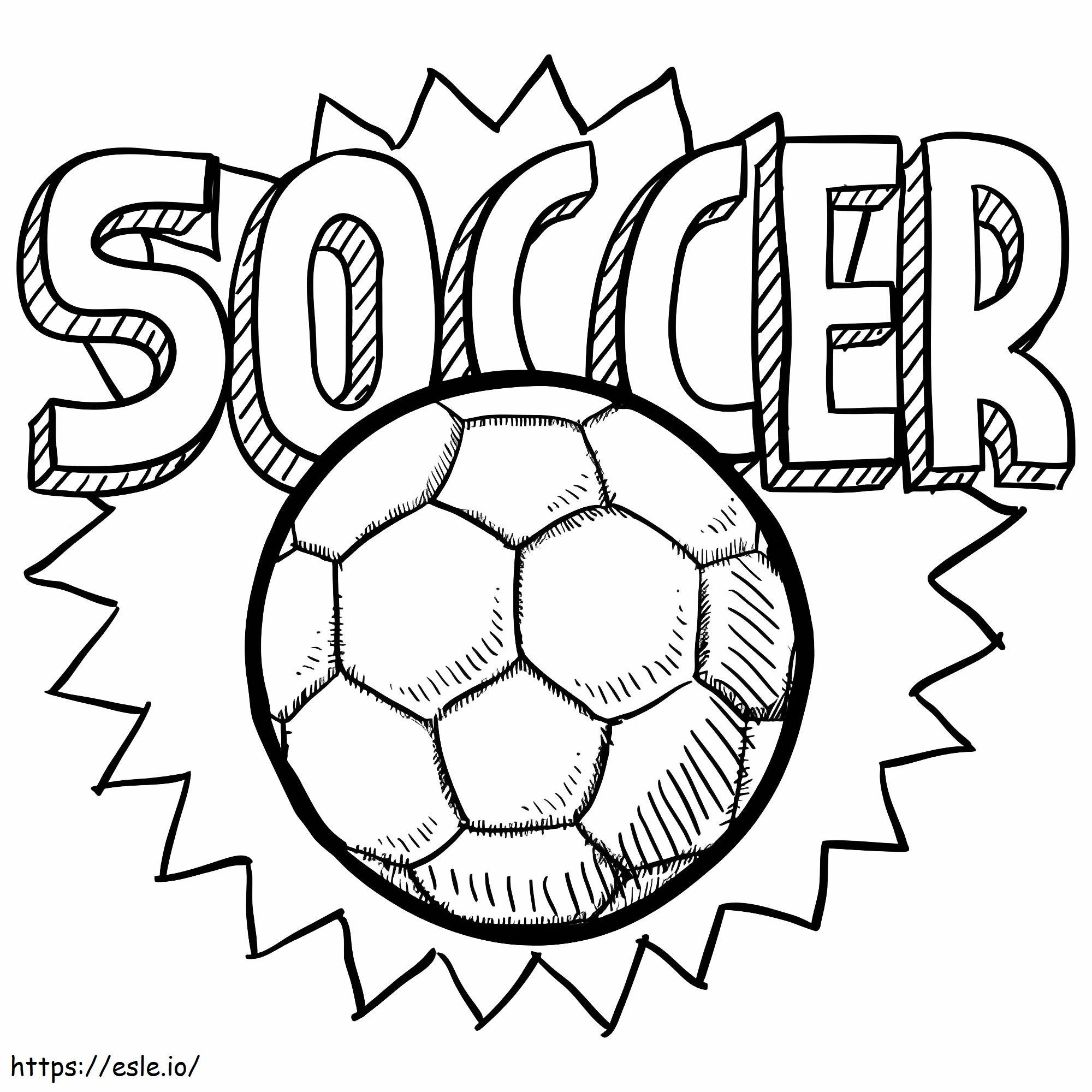 Logo fotbal de colorat