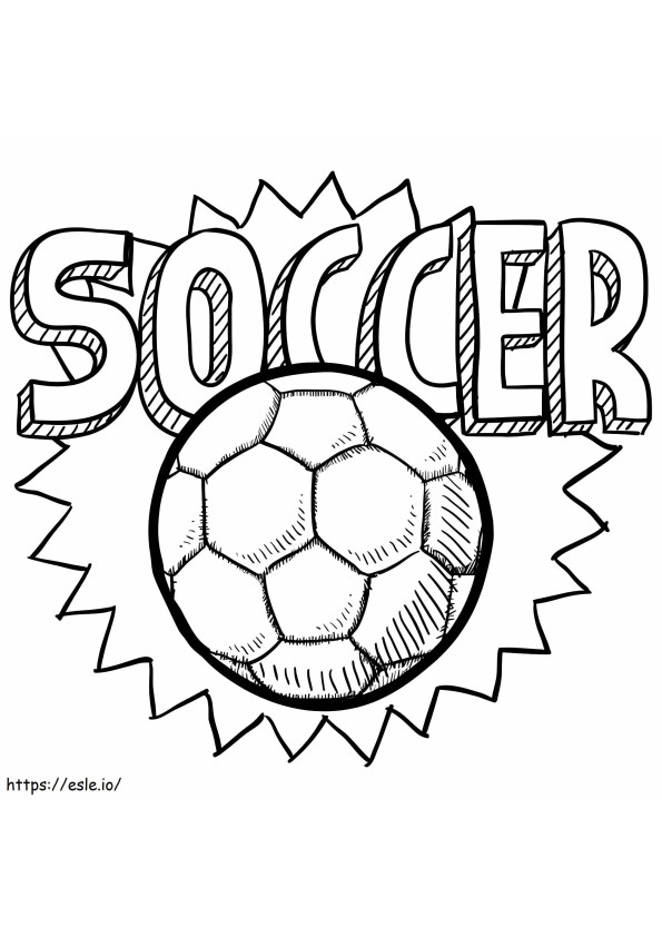 Voetbal-logo kleurplaat
