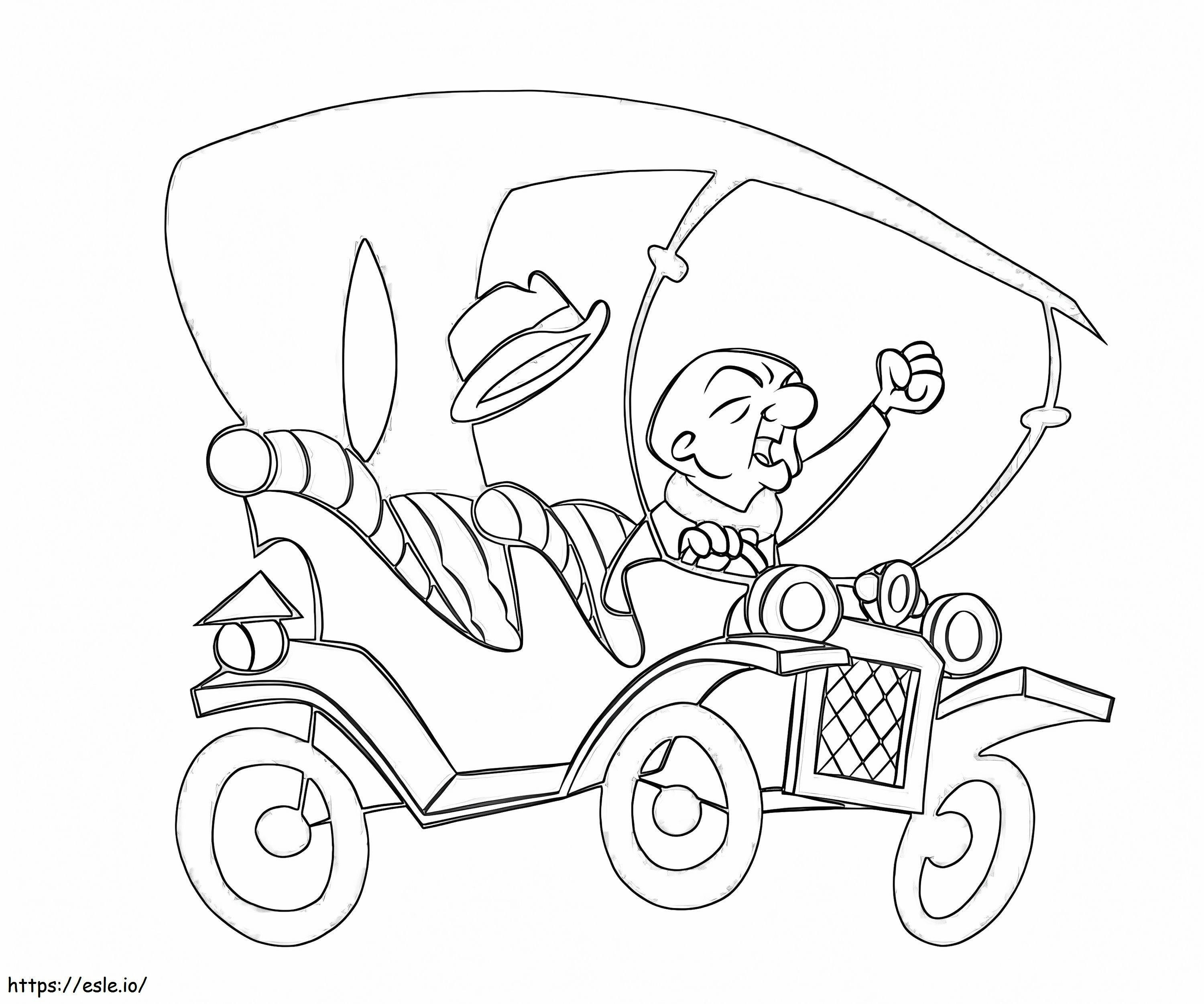 Mr. Magoo Driving coloring page