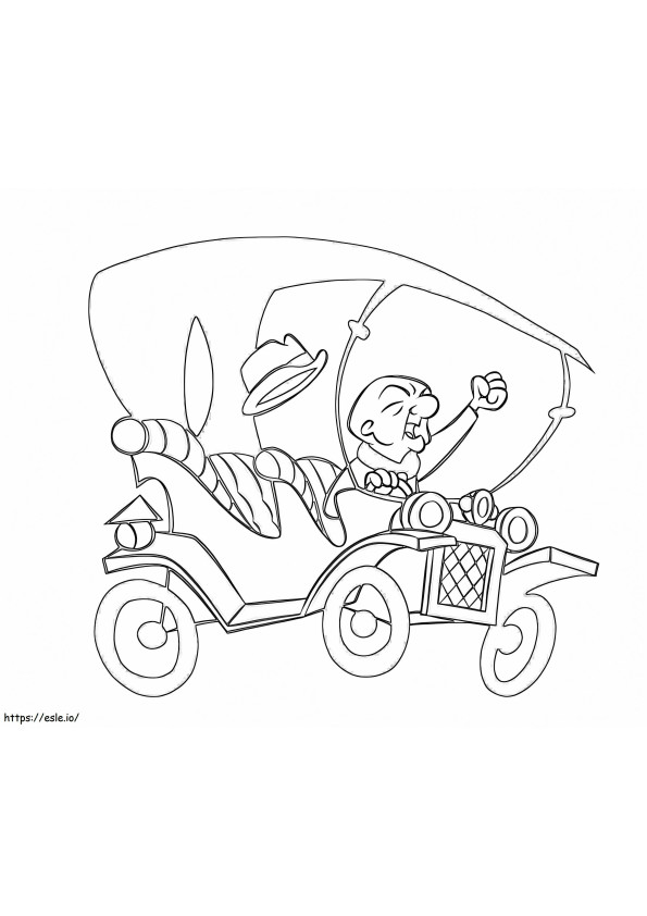 Mr. Magoo Driving coloring page