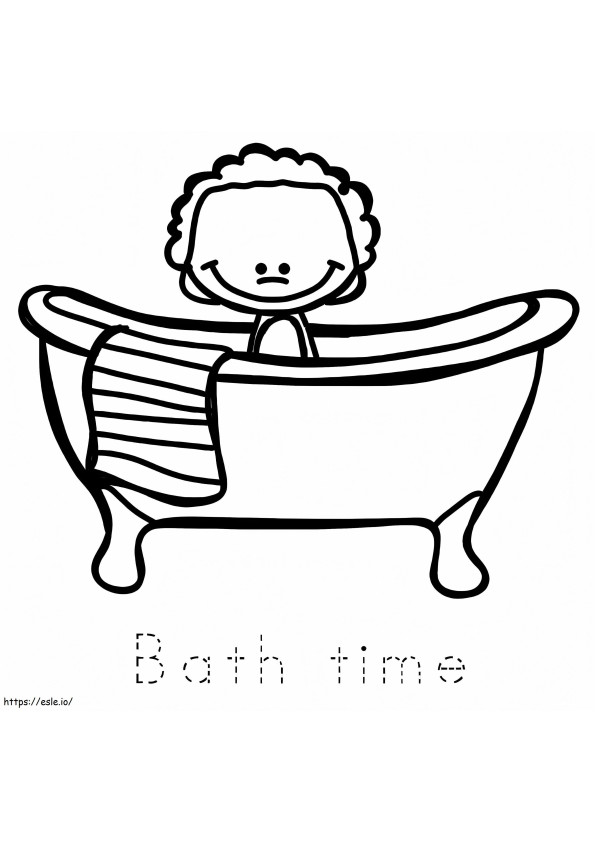 Hora do banho para colorir