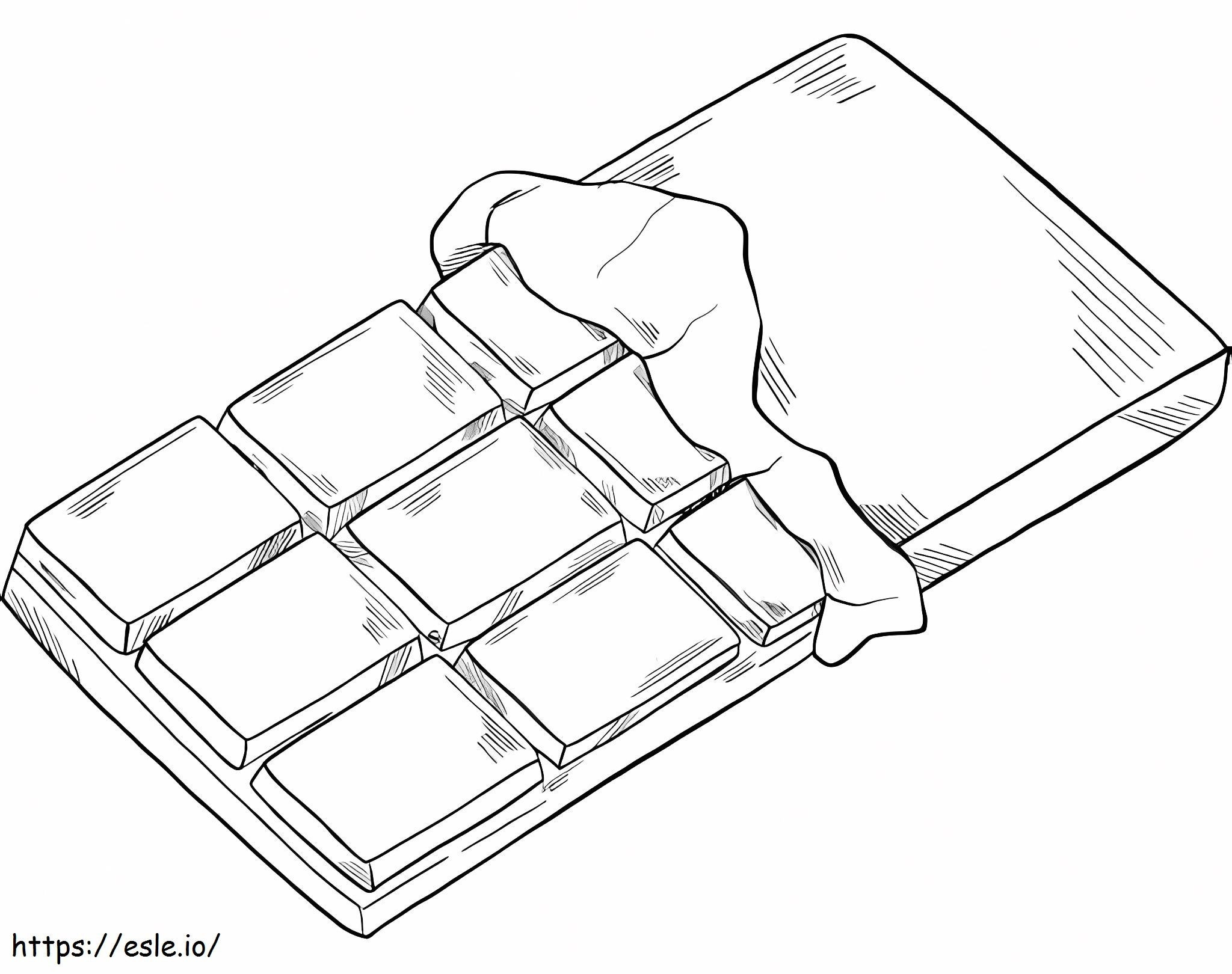 Chocolate Bar Drawing coloring page