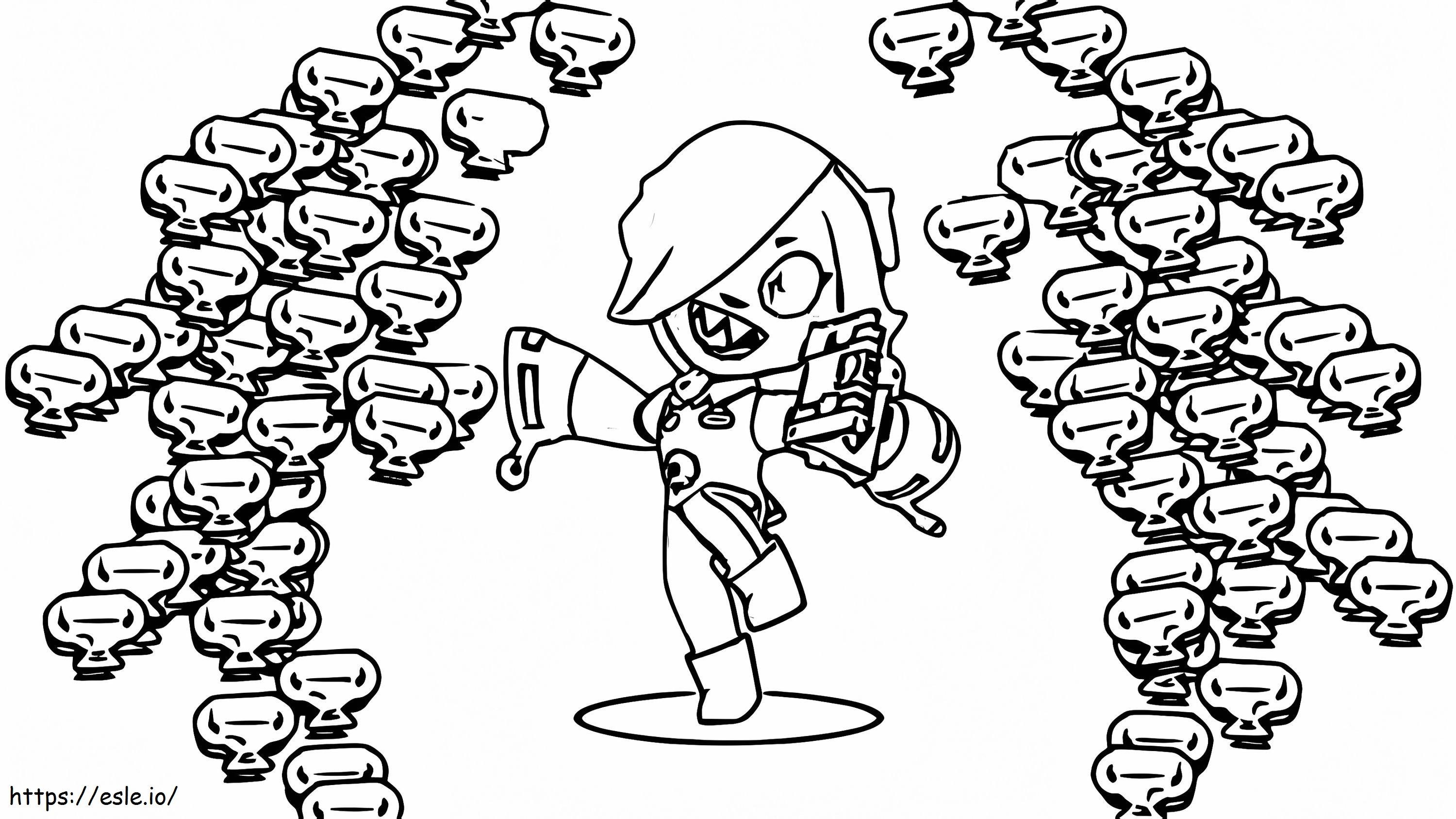 Happy Colette Brawl Stars coloring page