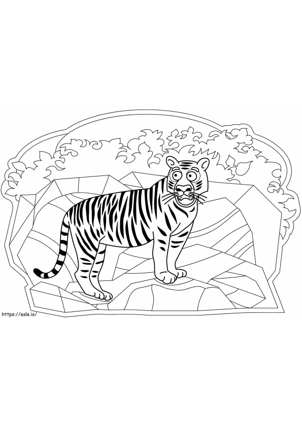 Coloriage Tigre surprenant à imprimer dessin