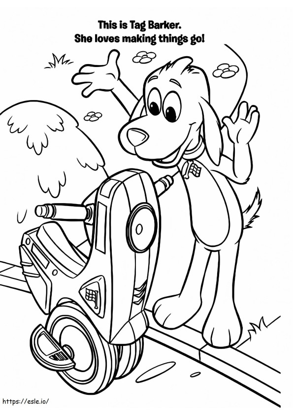 Happy Tag Barker coloring page