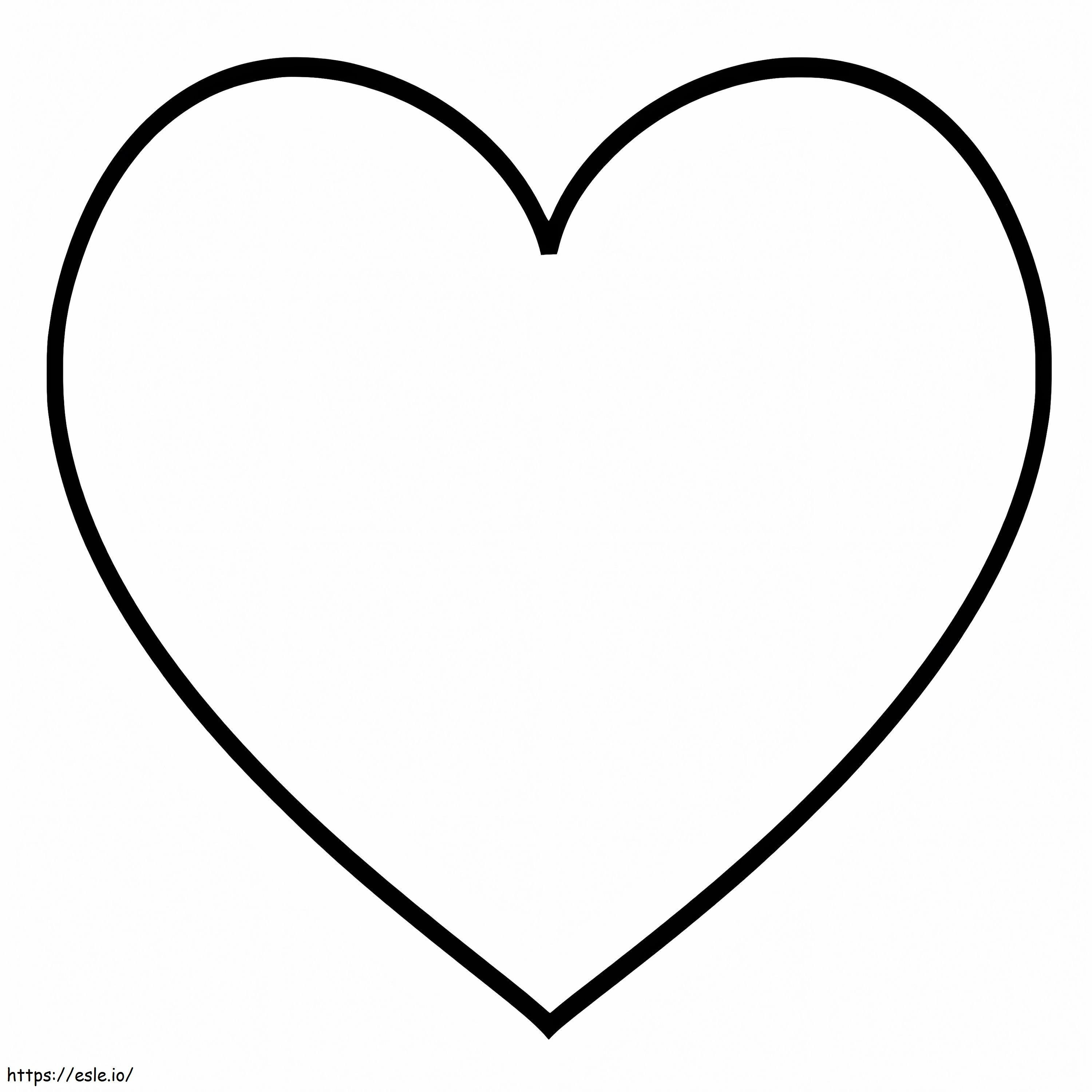 Coloriage Emoji coeur à imprimer dessin