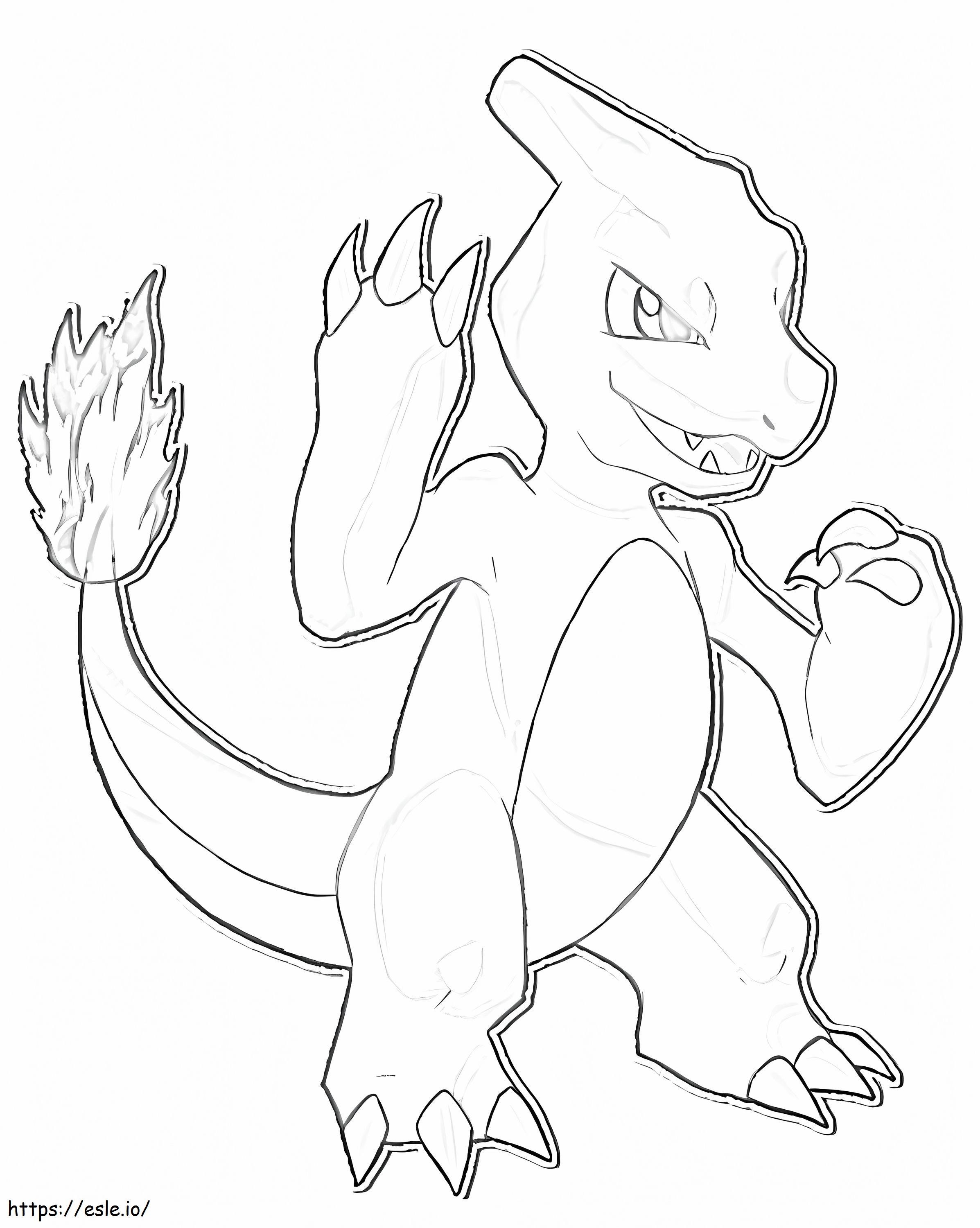Pokemon Reptincel 817X1024 coloring page