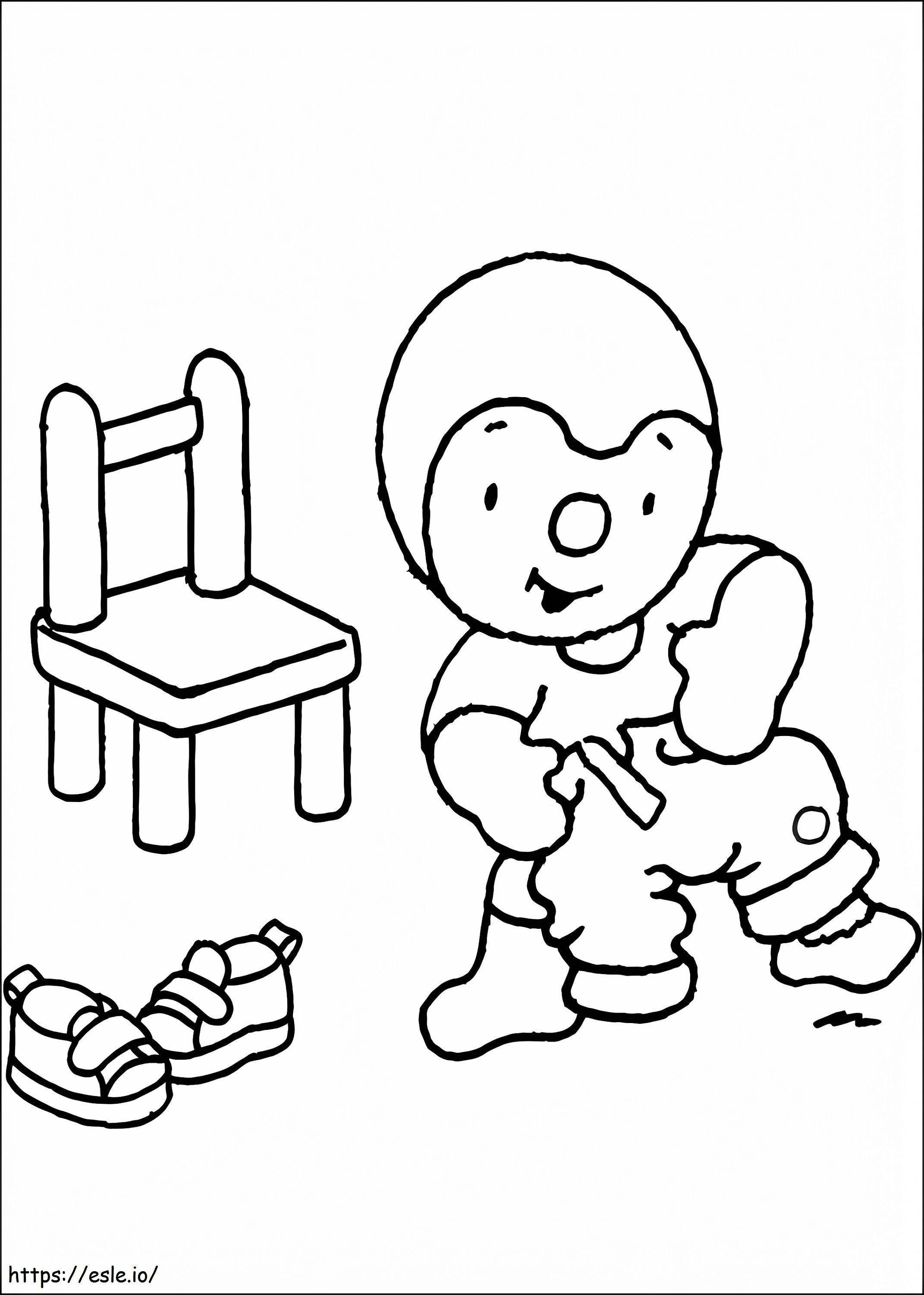 Tchoupi 4 coloring page