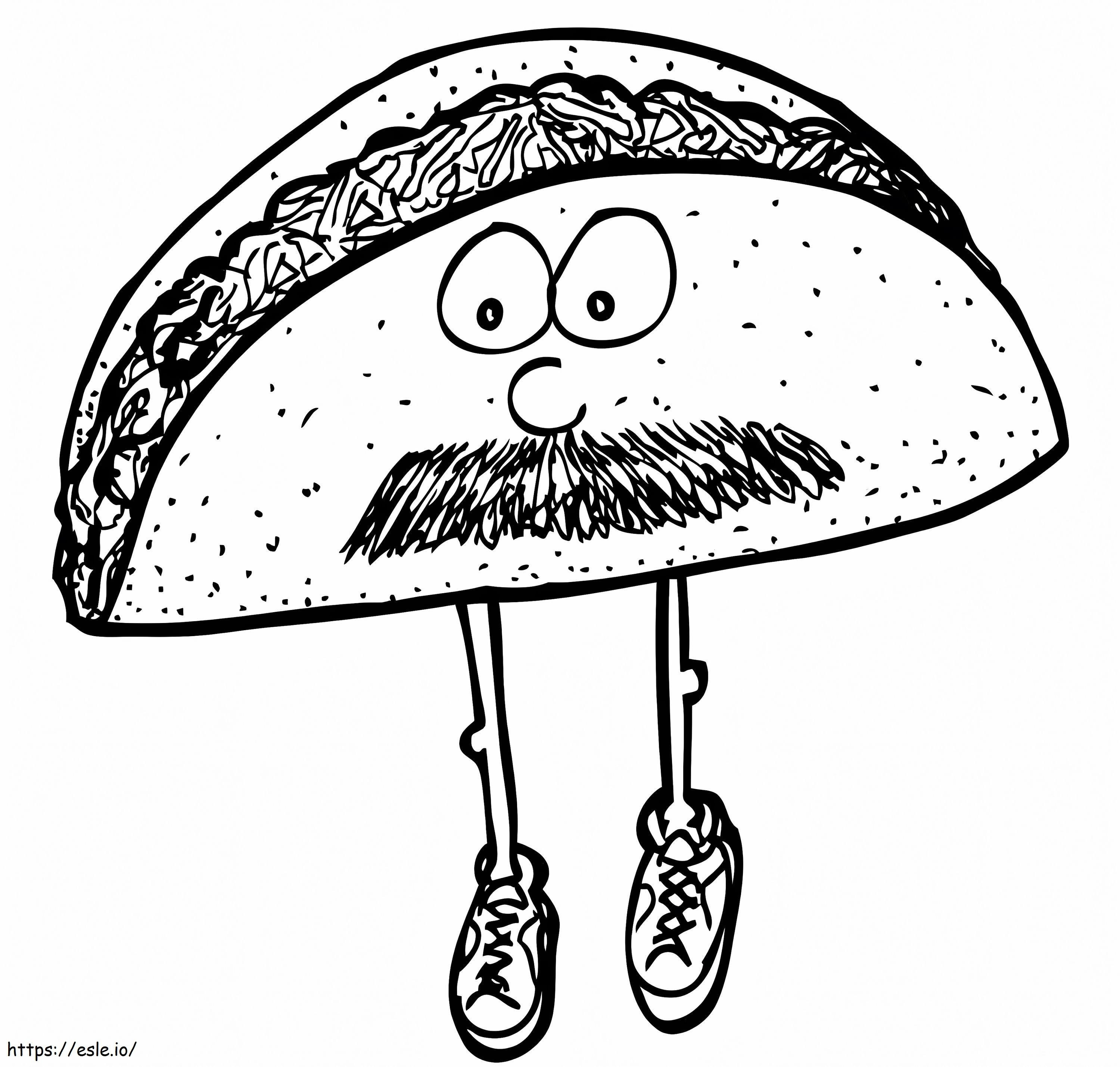 Funny Taco coloring page