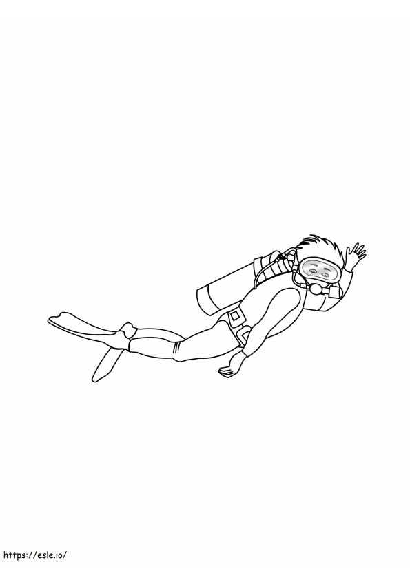 Free Scuba Diving coloring page