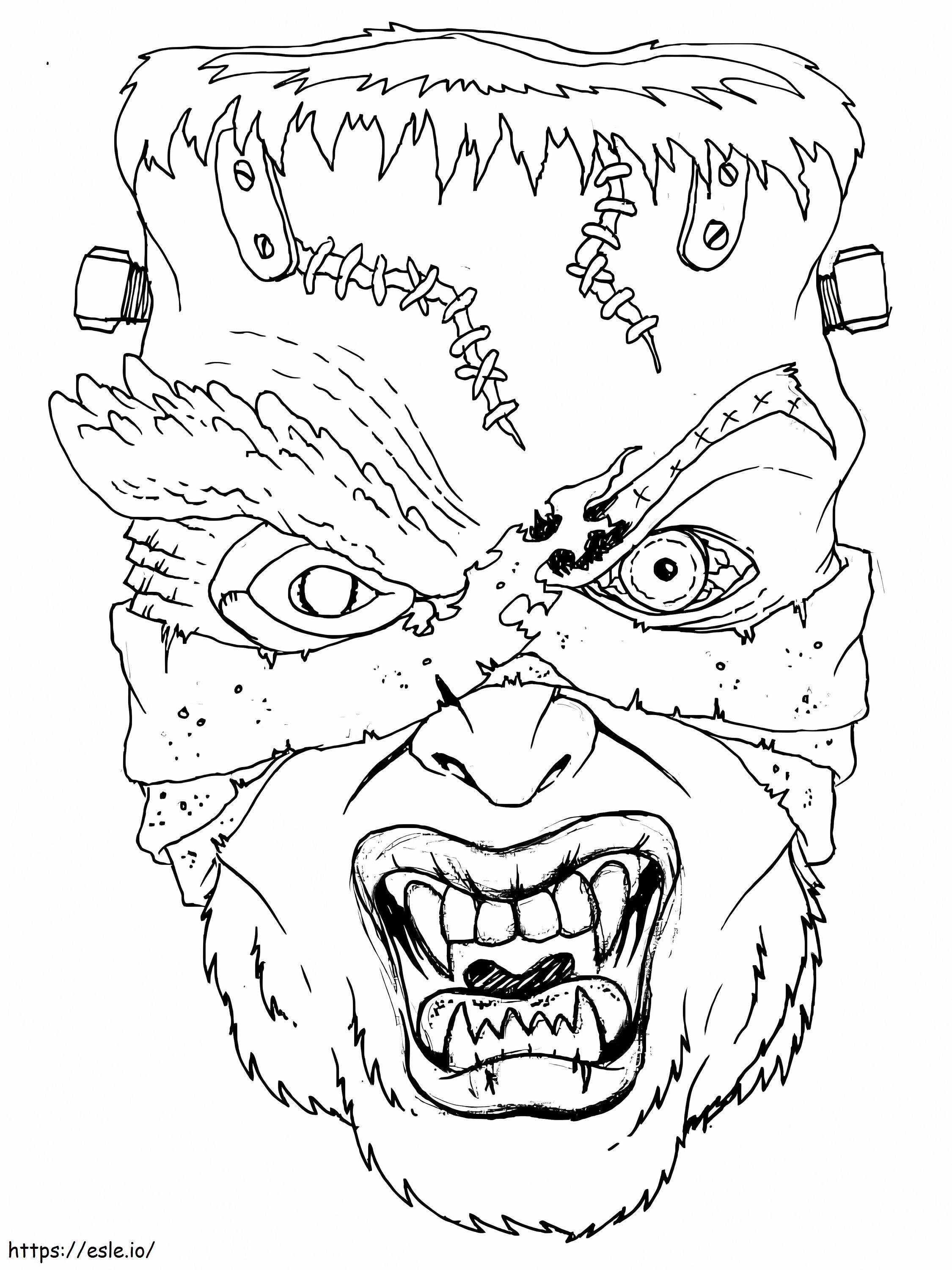 Horror Head coloring page