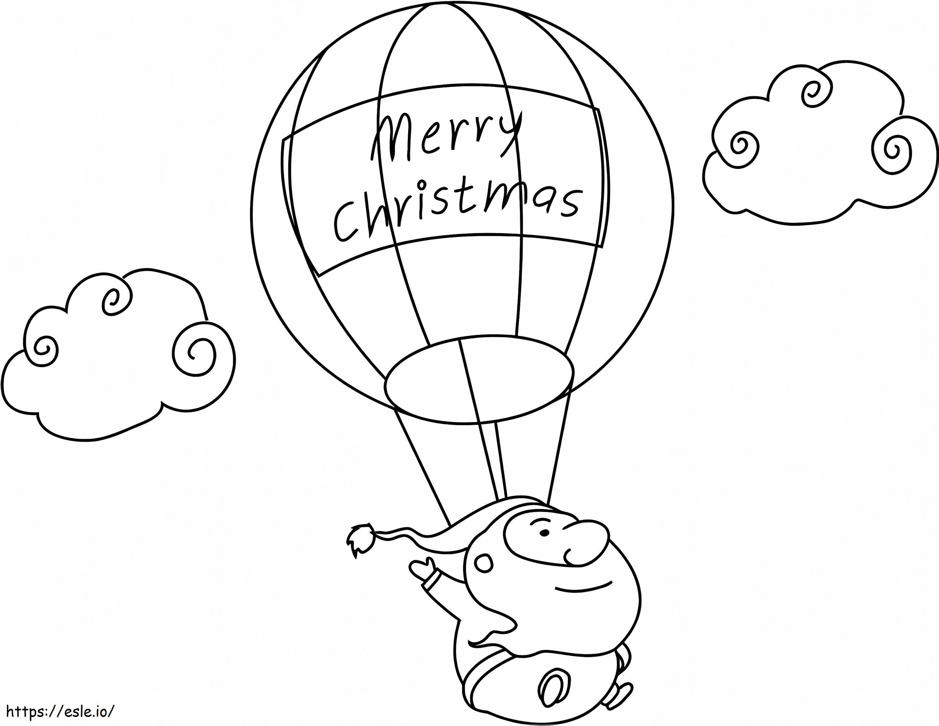 Santa Claus On The Globe coloring page