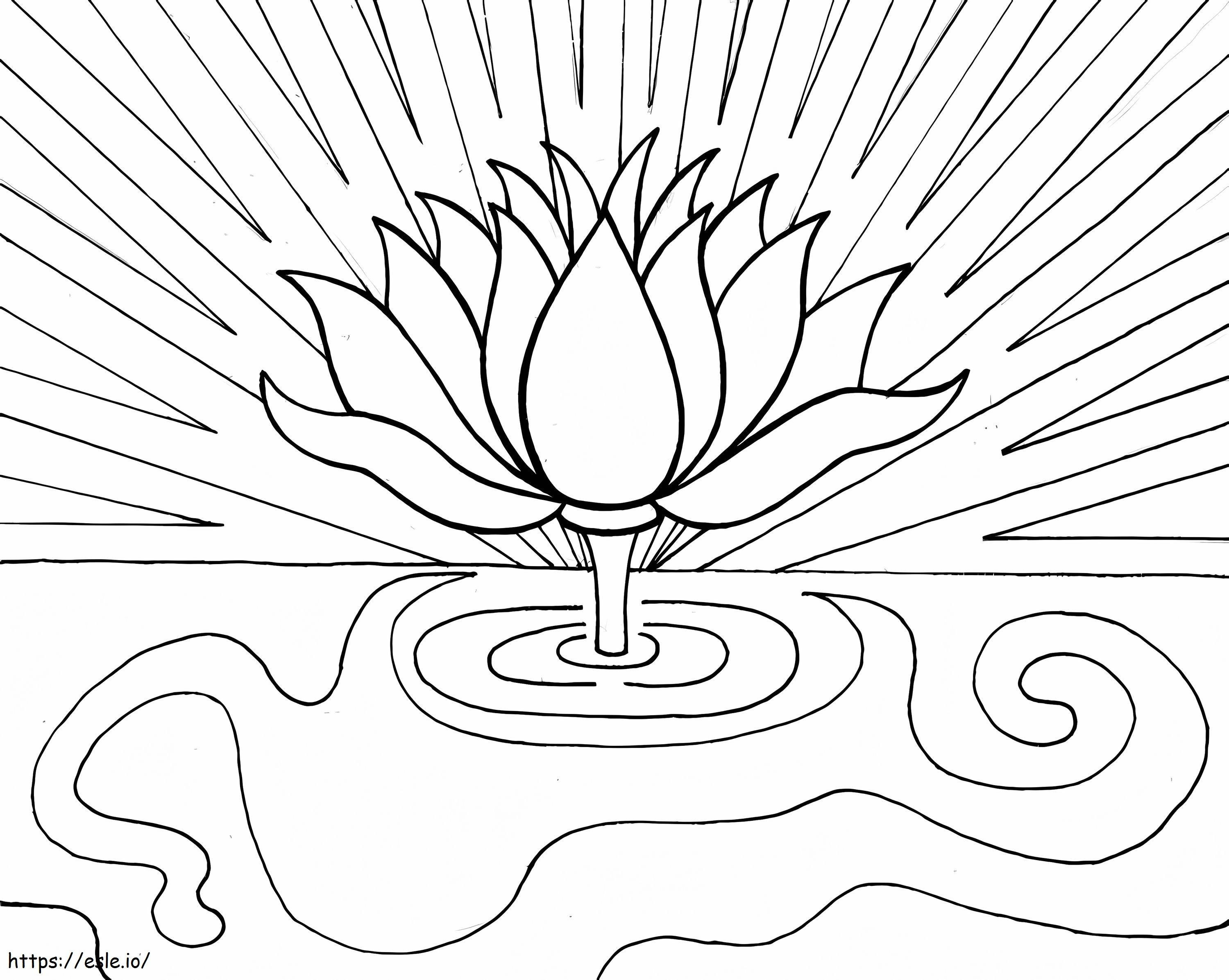 Coloriage Merveilleux Lotus à imprimer dessin
