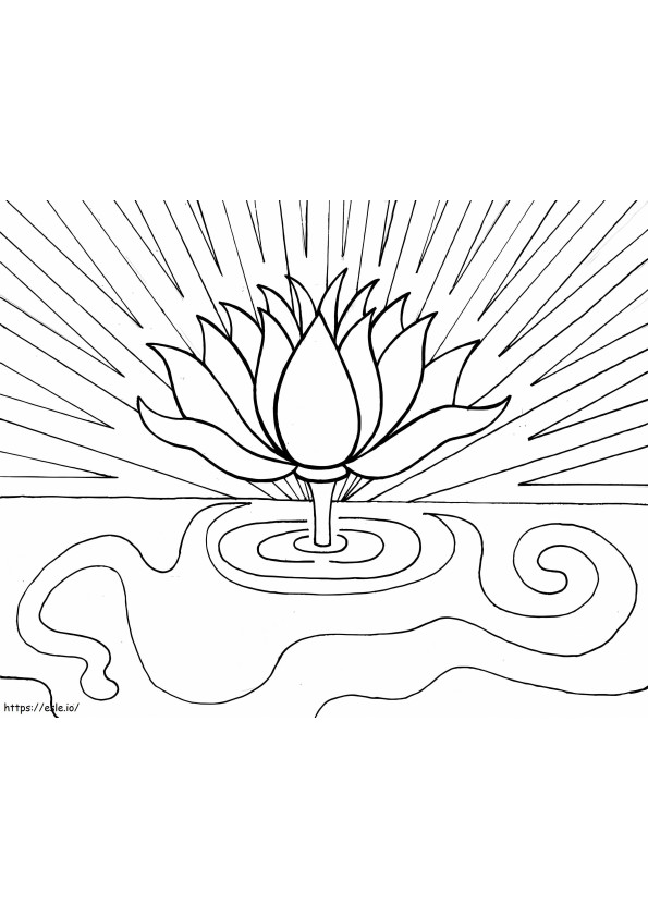 Coloriage Merveilleux Lotus à imprimer dessin