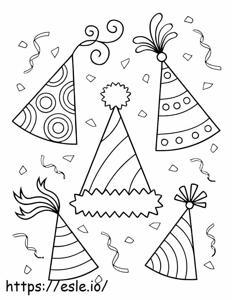 Cinco Fiestas Hat coloring page