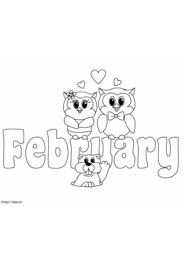 Lovely February Coloring Page coloring page