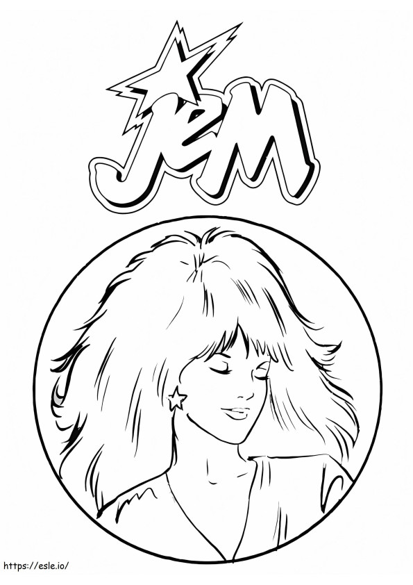 Character Jem coloring page