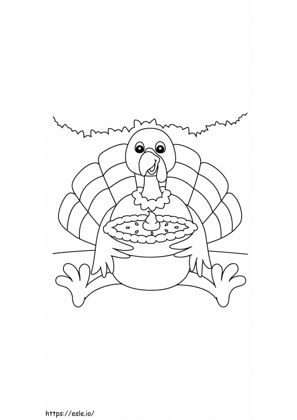 Large Thanksgiving Turkey coloring page