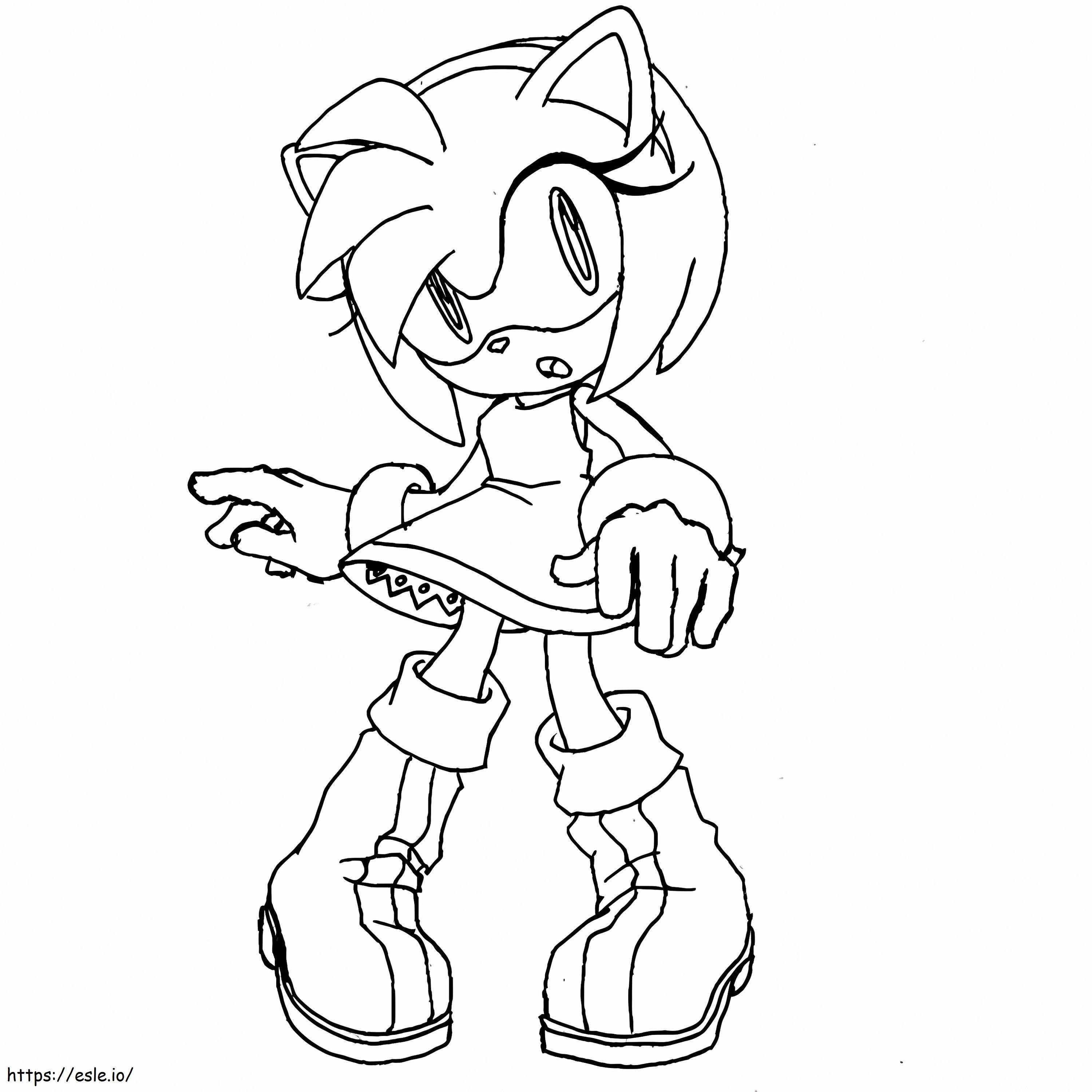 Amy Rosa Sonic para colorir