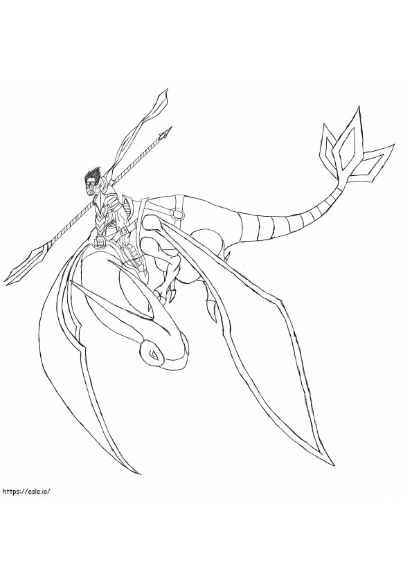 Awesome Flygon coloring page