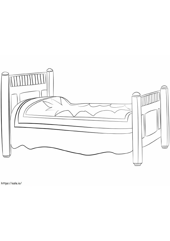 Sleeping Bed coloring page