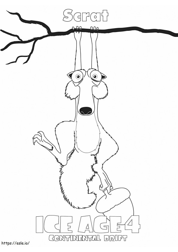 Scrat From Ice Age 4 coloring page