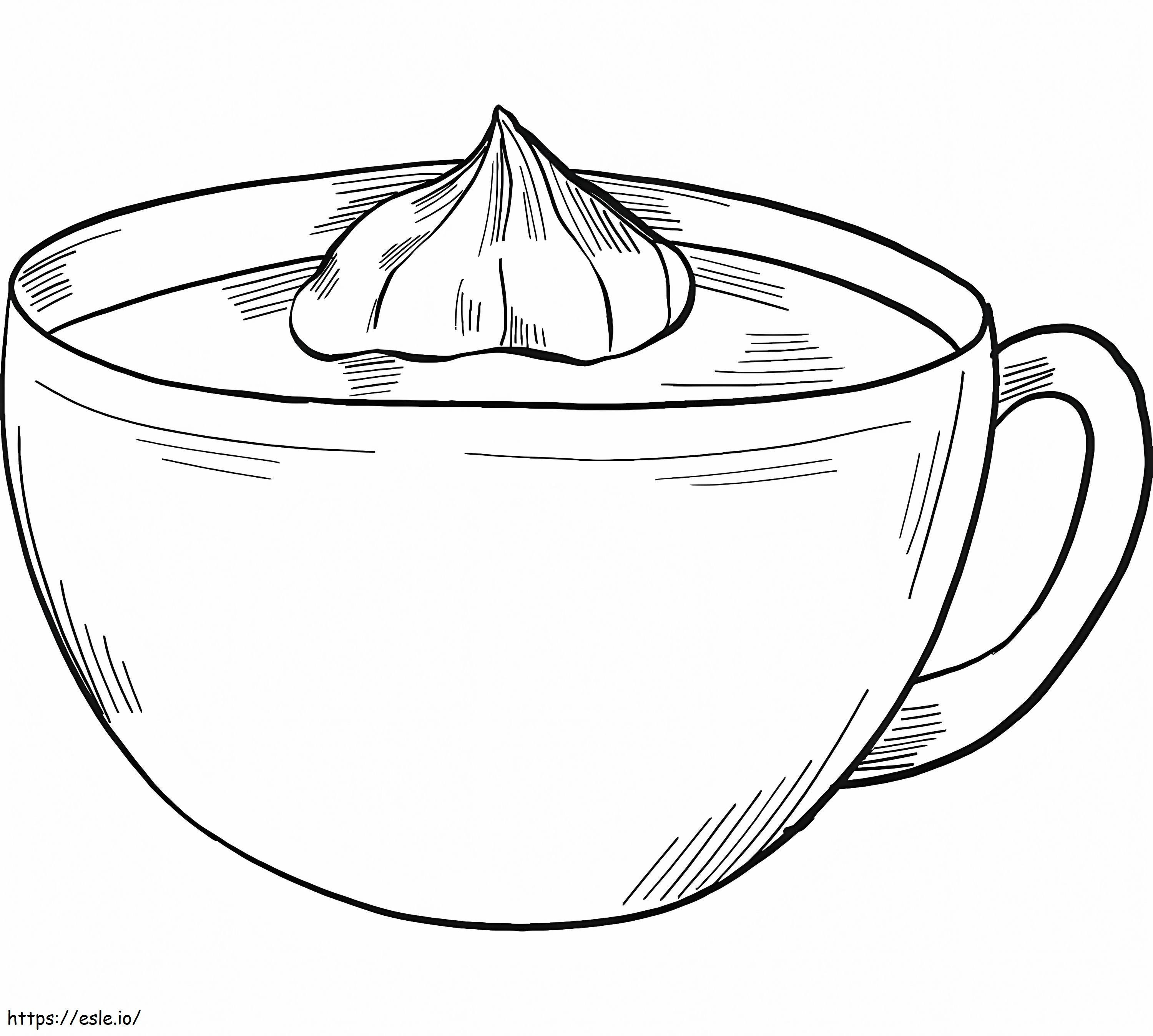 Cup Of Hot Chocolate coloring page