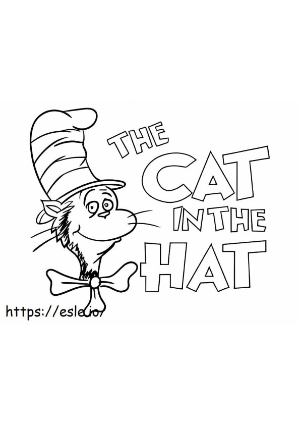 帽子の中の猫 ぬりえ - 塗り絵