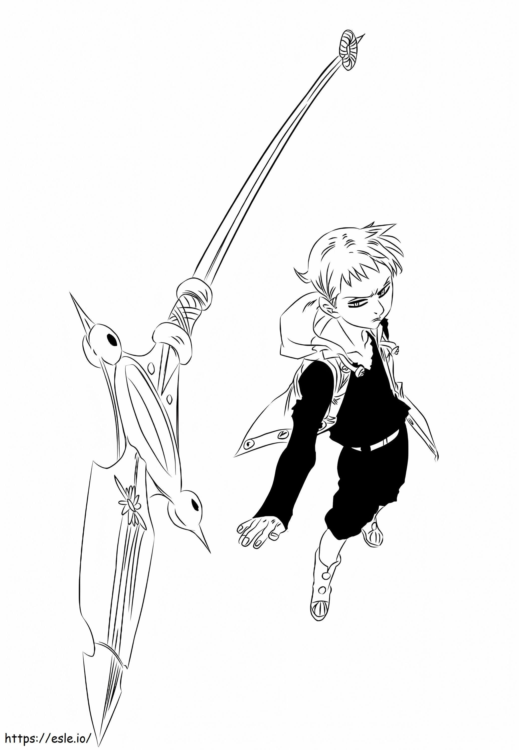 King From 7 Deadly Sins 7 coloring page
