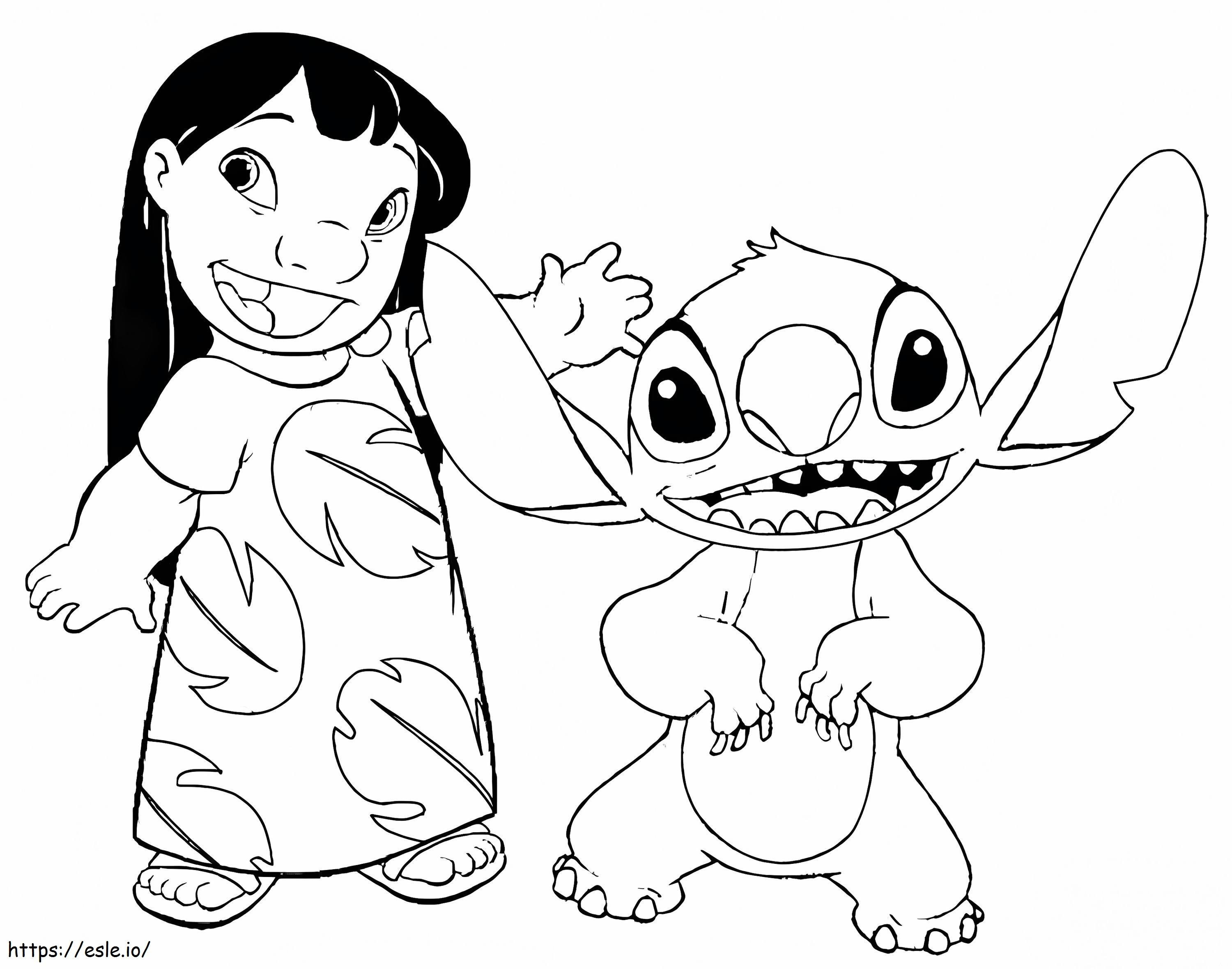 Lilo și Stitch 5 de colorat
