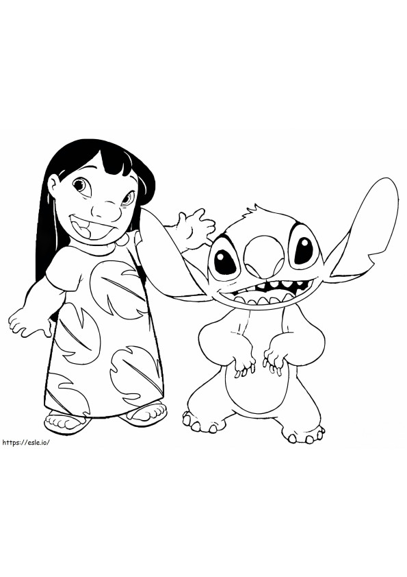 Lilo e Stitch 5 para colorir