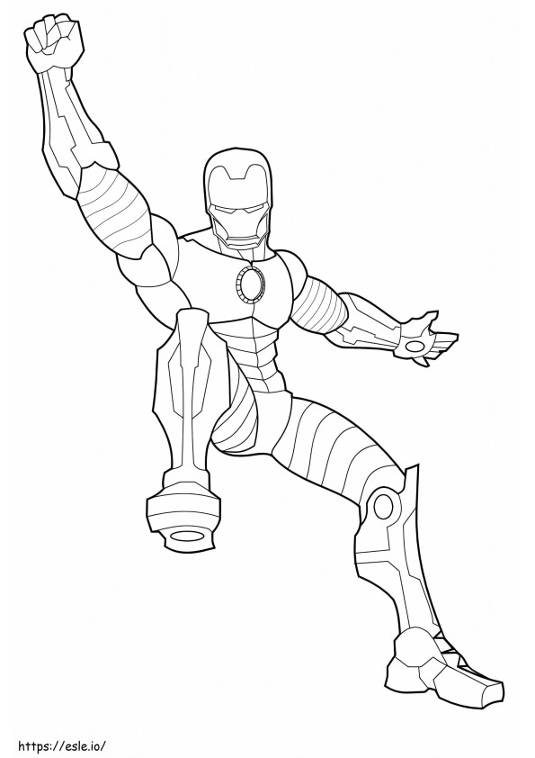 Iron Man hauska pose värityskuva