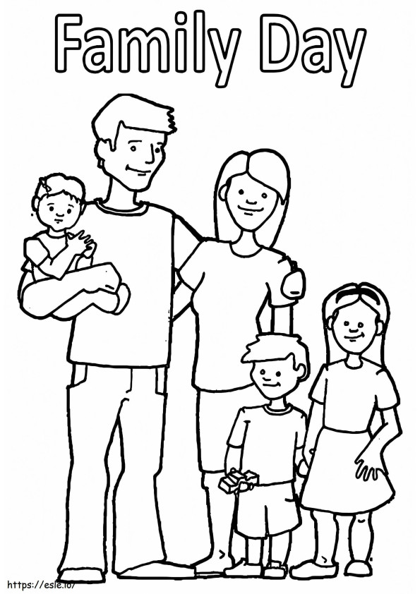 Family Day To Color coloring page