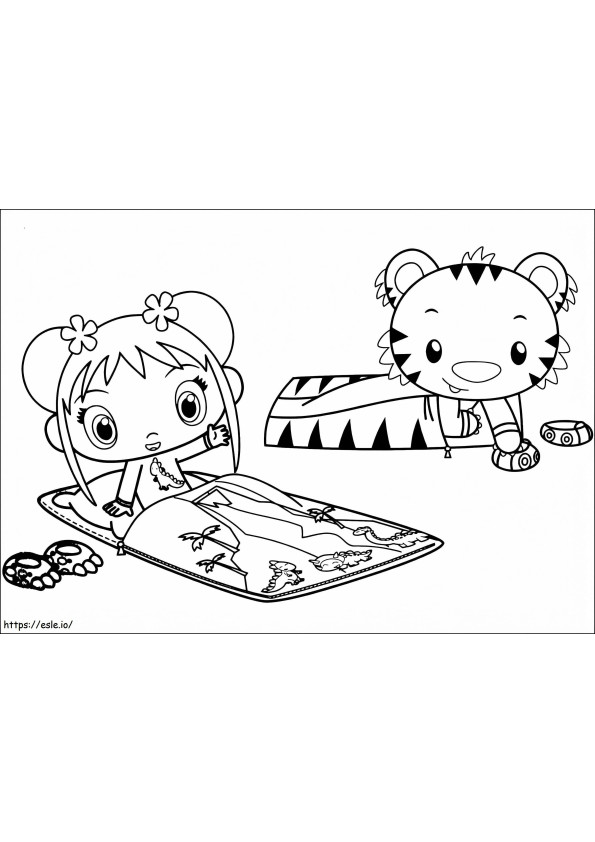 Rintoo And Kai Lan Go Sleeping coloring page