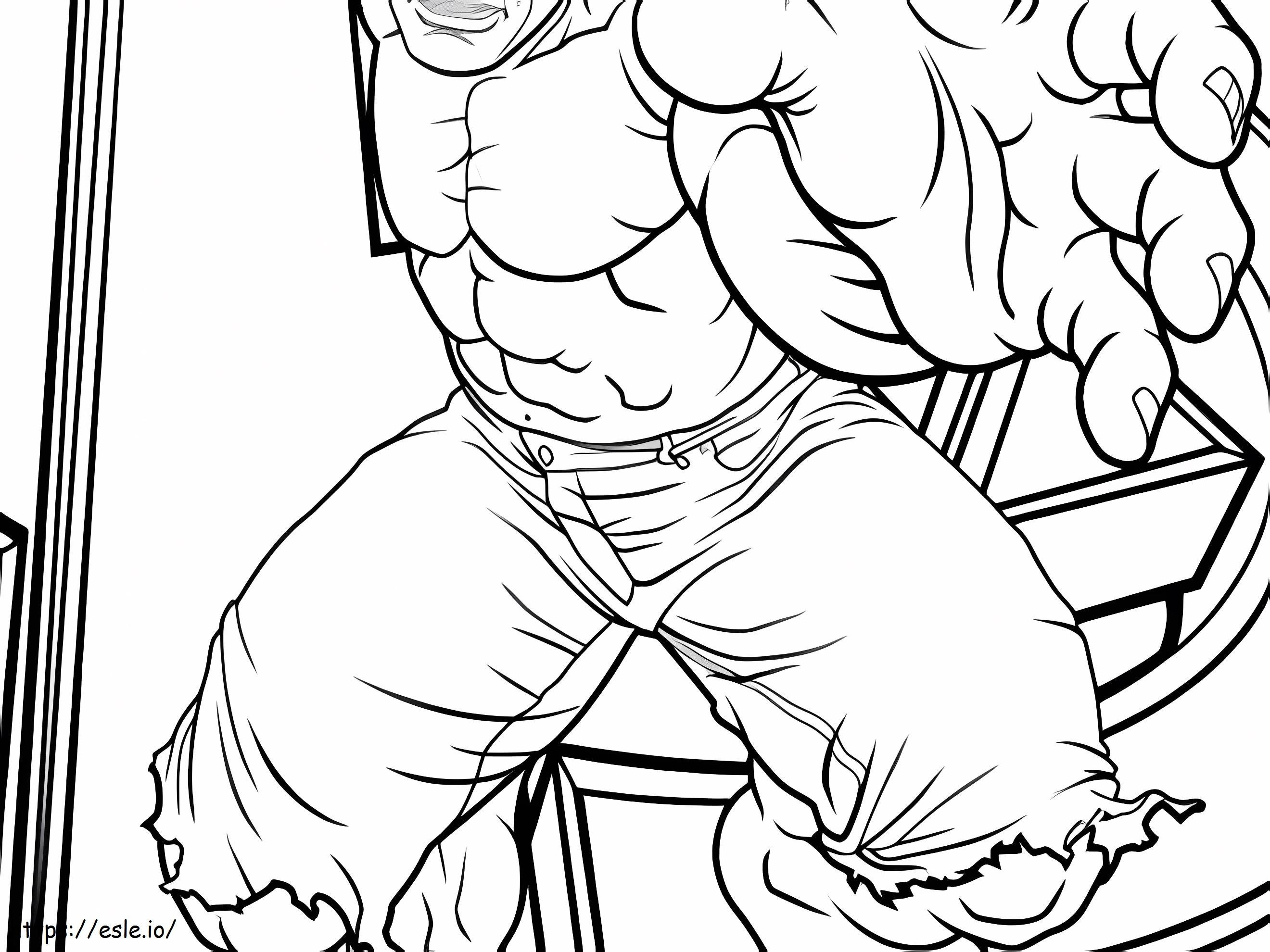 Corpo do Hulk para colorir