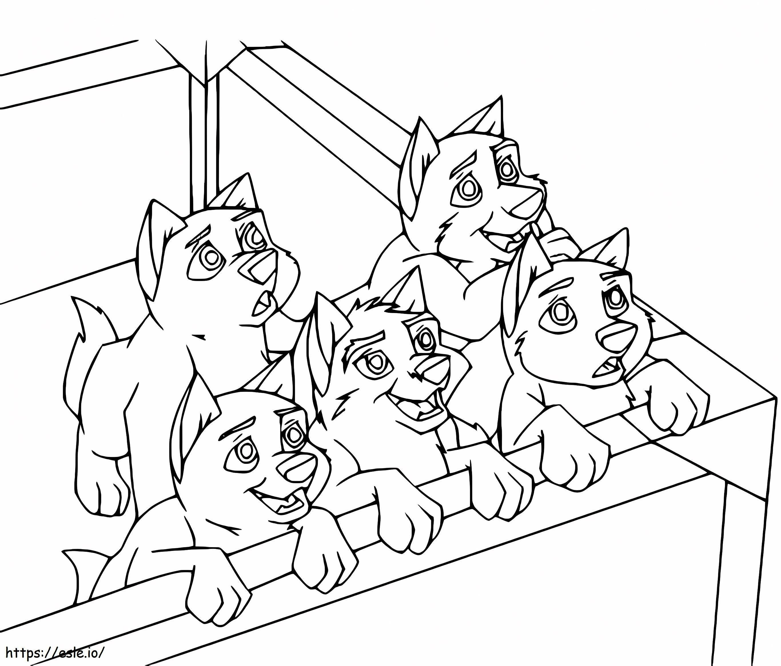 Cute Puppies From Balto coloring page