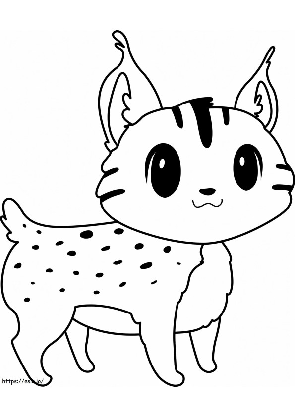 Pequeno lince de desenho animado