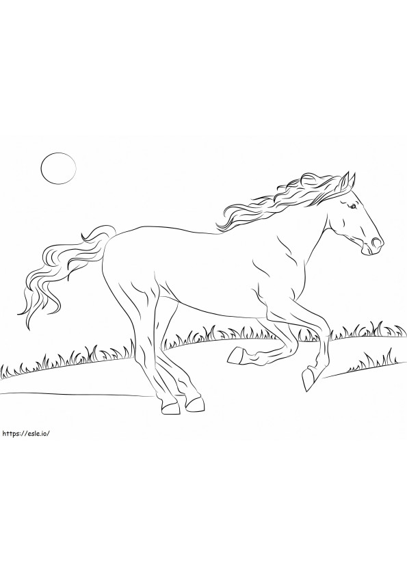 Kaunis Mustang-hevonen värityskuva