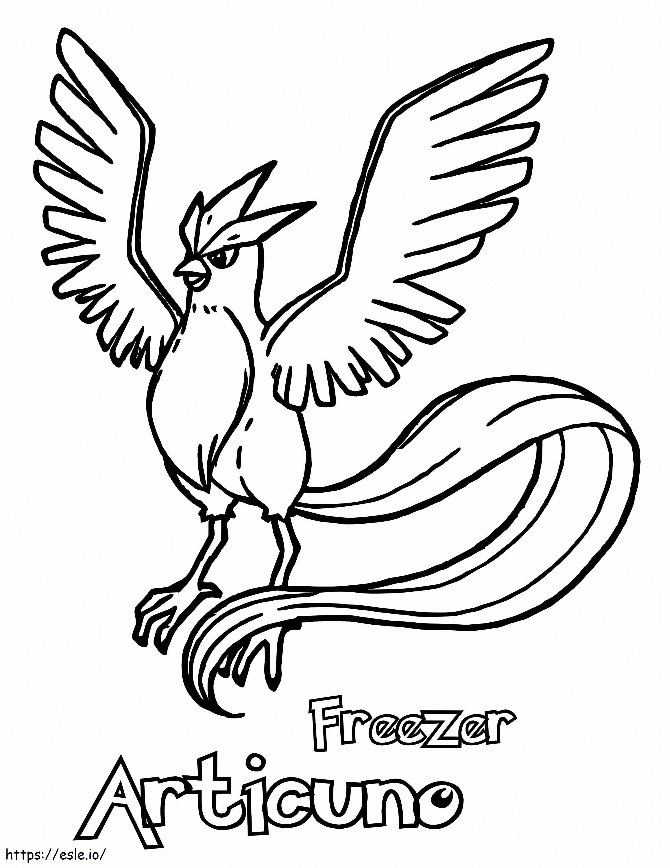 Zamrażarka Articuno kolorowanka