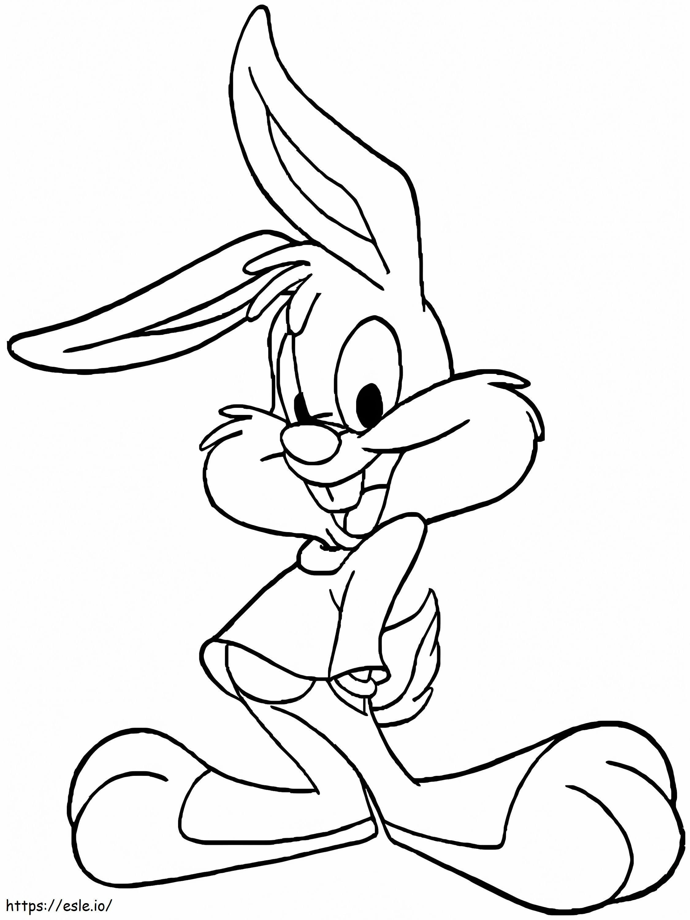Buster Bunny Dari Petualangan Tiny Toon Gambar Mewarnai