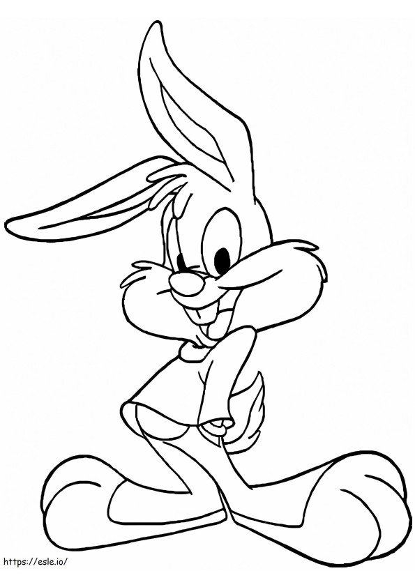 Coloriage Buster Bunny de Tiny Toon Adventures à imprimer dessin