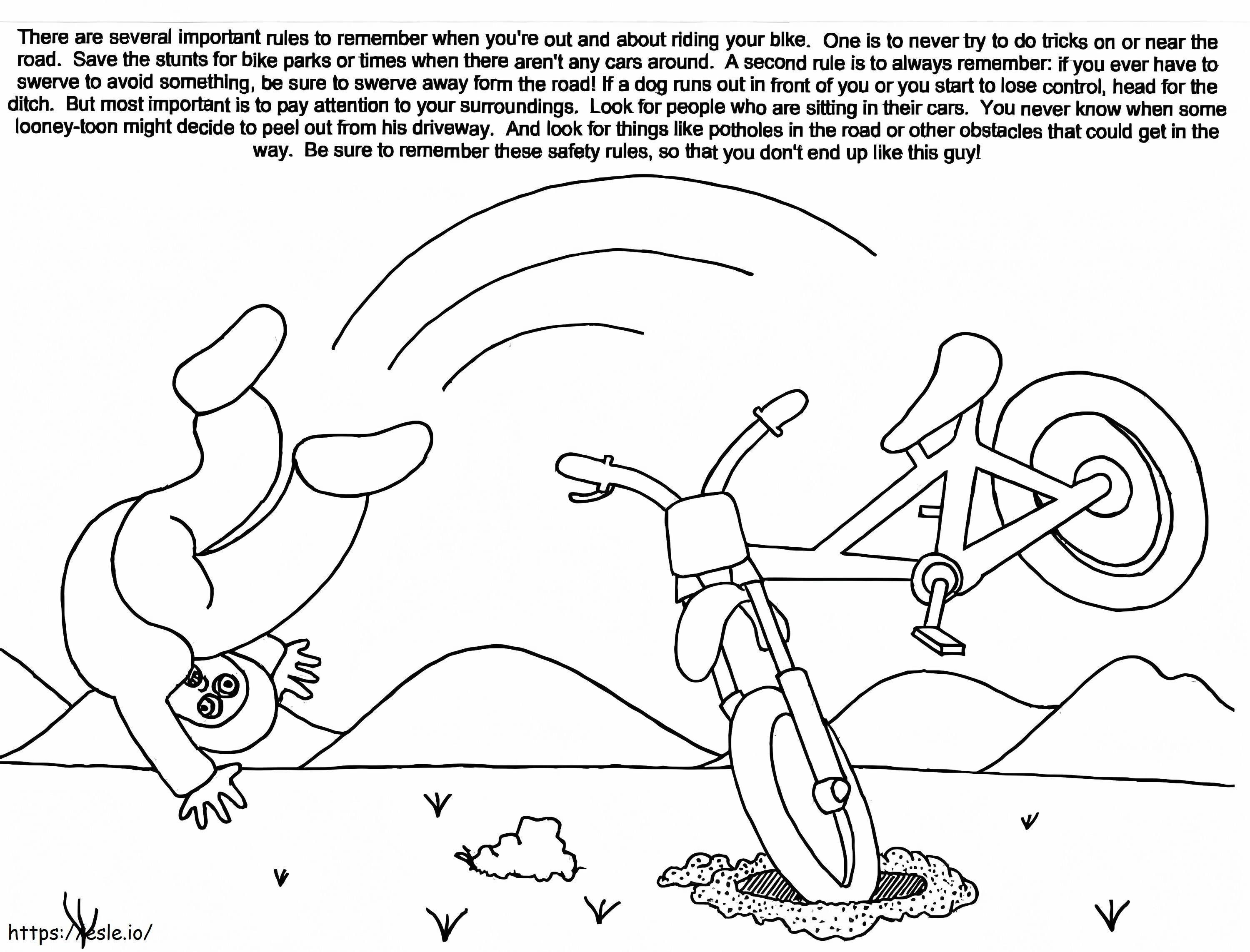 Bicycle Safety coloring page