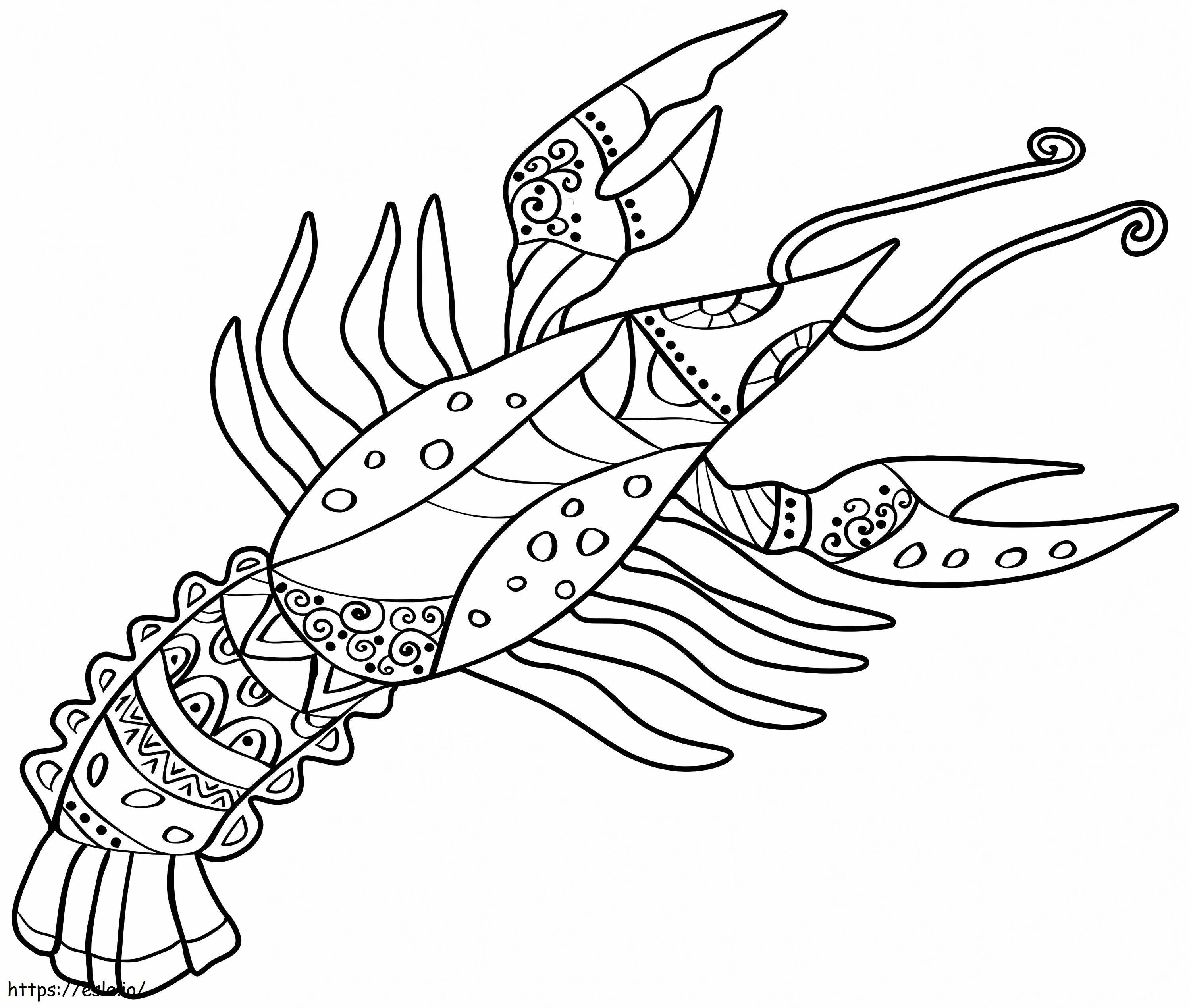Printable Cancer Zodiac coloring page