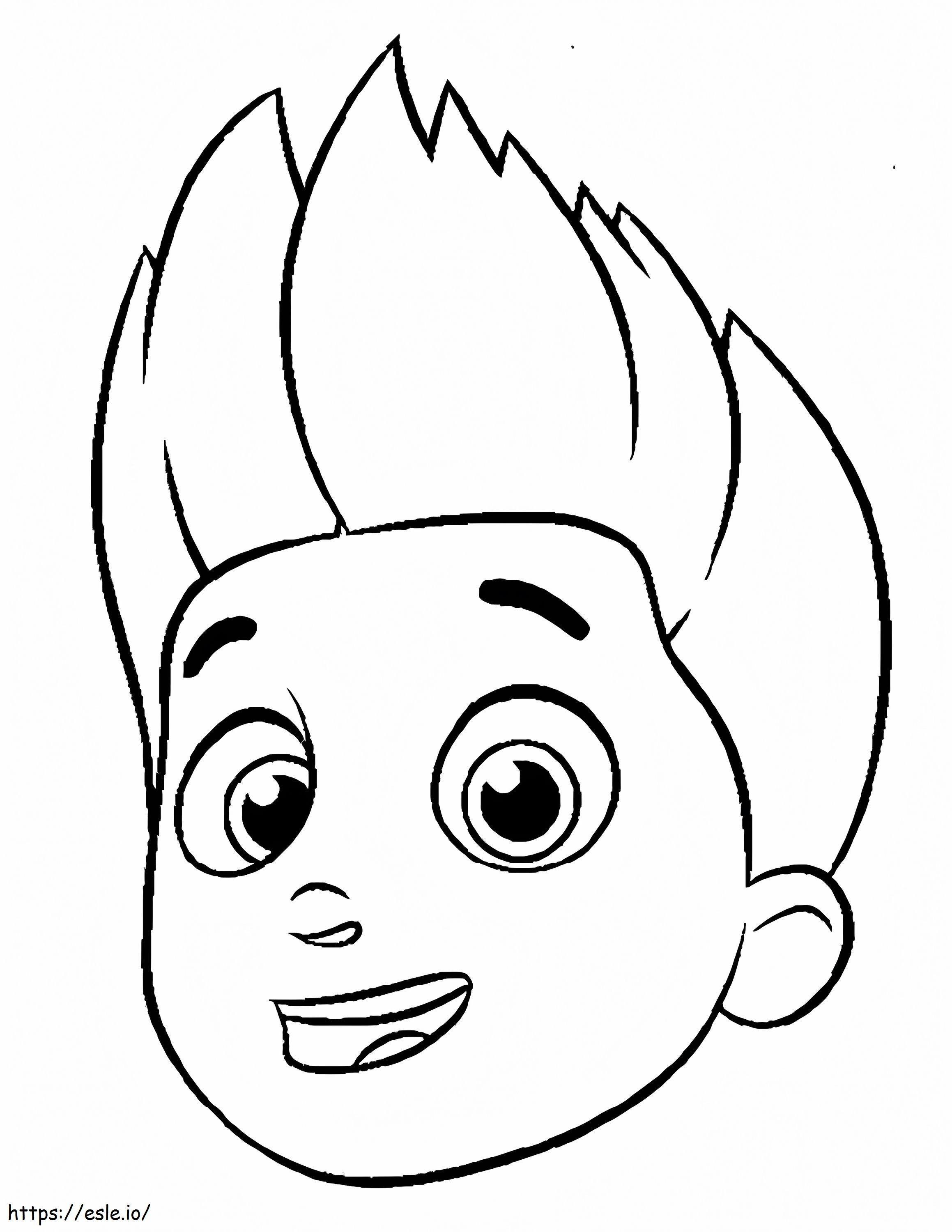 Ryder Face coloring page