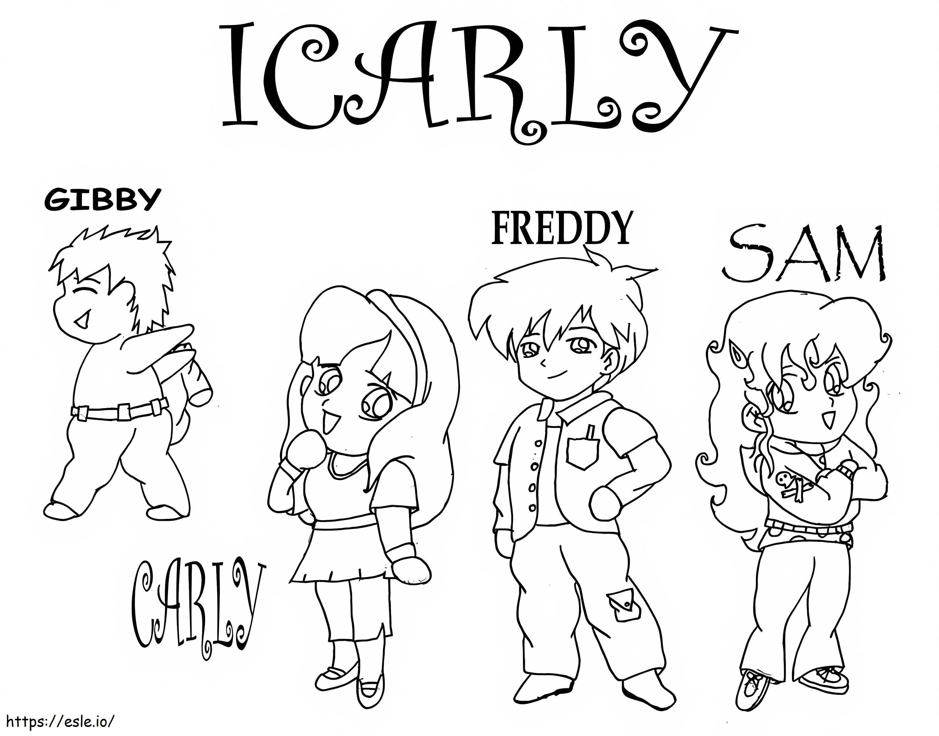 Personagens de ICarly para colorir